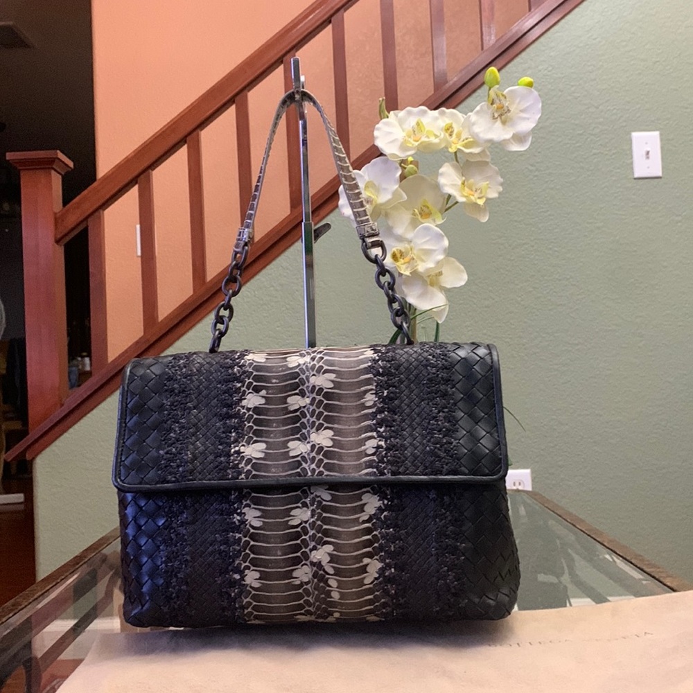 Bottega Veneta Olimpia Intrecciato Exotic Bag